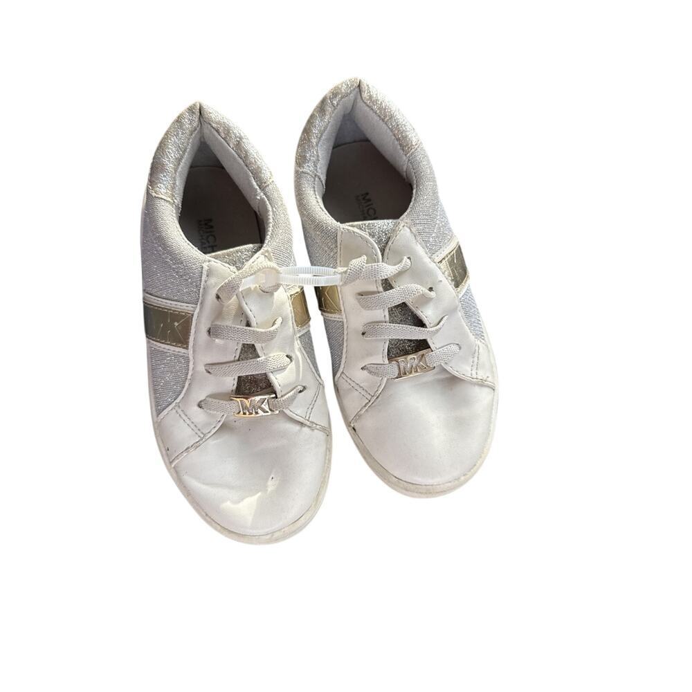 Michael Kors Kids Shoes Jem Square Silver Gold Toddler US 10 EU 27 Sneaker